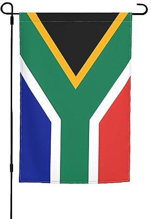 Bandiera del Sudafrica stampata stagionale da giardino, bandiere verticali su entrambi i lati, 30 x 45 cm, decorazione per esterni/interni