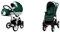 BabyLux® Bambimo Kinderwagen Set 2 in 1 - Alu Way - incl. Babywanne, Buggy Sportsitz - Kinderwagenset - Kombikinderwagen mit Wickeltasche, Regenschutz, Moskitonetz, Cupholder usw.