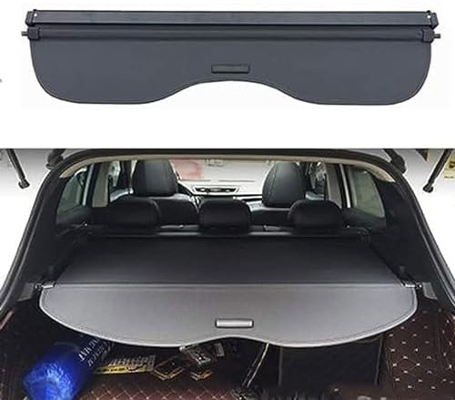 WUURAA Kofferraum Schutz Abdeckung Cargo Cover für Nissan Qashqai J10 2008 2009 2010 2011 2012 2013 2014, Einziehbar Kofferraumabdeckung Hutablage Zum Schutz der PrivatsphäRe Cargo Cover