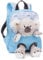 NICI Kinderrucksack blau 2 in 1 mit Kuscheltier Koala 25cm - Kindergartenrucksack Mädchen & Jungen - Weicher Rückenbereich & verstellbare Gurte - 49840