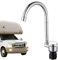 Eventerde Grifo de Agua Plegable para vehículos recreativos | Grifo de latón humanizado Conveniente y Giratorio en 360° | Grifos de Fregadero de Cocina para autocaravanas, caravanas, cobertizos