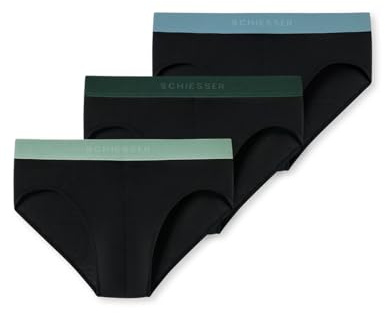 Schiesser Herren 3 Pack Slips Bio Baumwolle Multipack - 95/5 Organic, Sortiert 7_180193, 6