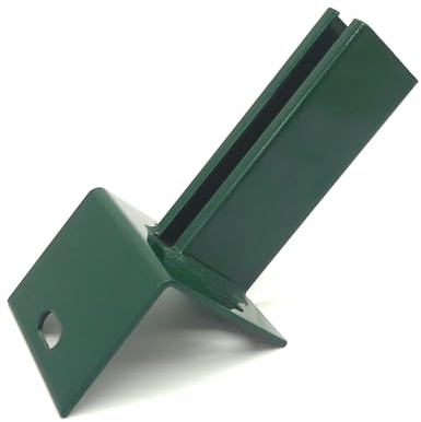 1x Bodenplatte Pfostenträger 40x60 Winkel Fußplatte Adapter Pfostenadapter moosgrün Doppelstabmattenzaun Zaunpfosten Zubehör Zaun Befestigung Halterung Verbinder Erhöhung