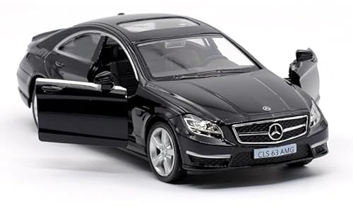 imtfzct 1/36 Mercedes-Benz CLS 63 Modellauto, bringt die Zugfunktion des Spielzeugautos aus Aluminium zurück, Autogeschenke für Jungen und Mädchen (schwarz)