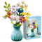 PDOOR Flower Bouquet Building Set with Vase, 3D Puzzles Artificial Flowers for Adults Creative Flowers Building Blocks Set Toy DIY Decor for Home Office，Creative Gift (3)