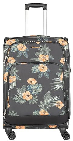 Franky Koffer T1-S Weichgepäck Trolley aus Polyester mit 360° Leichtlaufrollen, Reißverschlussfach und Front Taschen