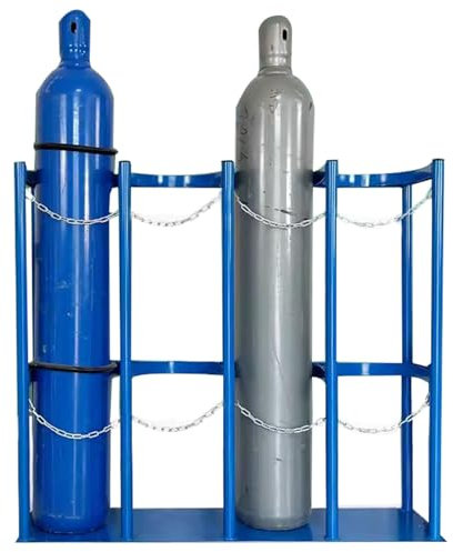Montaje En El Suelo Montaje En Pared Soporte Para Bombonas De Gas Heavy-Duty Fijo Soporte Para Botellas De Oxígeno/ Soporte Para Bombonas Soporte Para Bombonas Portátil Para Taller Autocaravana(# 27cm