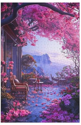 Kirschbaum Japan Kunst 1000 Teile Puzzle, Holzpuzzle, Puzzles Für Erwachsene Kinder, 1000 Teile Puzzle Für Jugendliche & Erwachsene Lernspiel Herausforderungsspielzeug （78×53cm）
