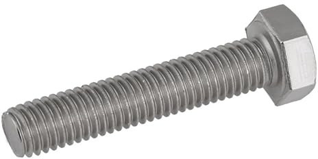 Haroar 1/2 Stück M24 SUS304 Edelstahl-Sechskantschrauben mit super langem Vollgewinde DIN933 Gewindelänge 45 mm ~ 200 mm(1Pc M24x130)