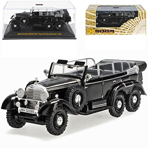 Ixo Mercedes-B. G4 W31 Cabriolet Schwarz 1934-1939 1/43 Modell Auto mit individiuellem Wunschkennzeichen