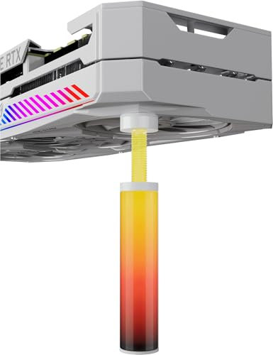 upHere 5V ARGB GPU Support Bracket, Adjustable Height Graphics Card Support with Magnet and Non-Slip Sheet, GPU Sag Bracket for Universal Video Card, 75-130mm