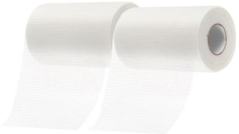 QUARKZMAN Ruban à Maille en Fibre de Verre Ruban Adhésif 20cm x 50M Maille en Fibre de Verre Autocollant pour la Réparation des Fissures dans les Murs (2 Pcs, Blanc)