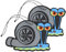2er Set Tuning Lufterfrischer Duftbaum fürs Auto Air Freshener Design Duft Anhänger (2x Turbo Schnecke)