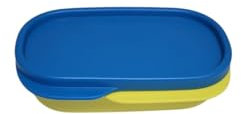 Tupperware Fiambrera to Go Clevere Pause de 550 ml, fiambrera con divisor Eco+ School (turquesa y lila, 120 ml)