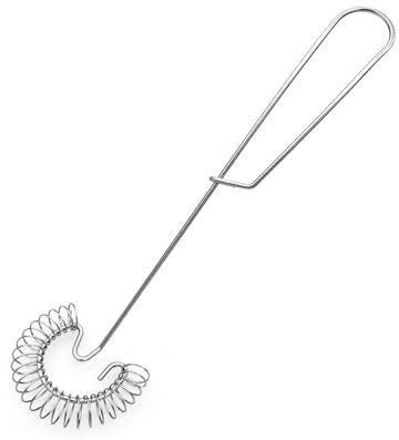 Lelasety 1Pc Stainless Steel Spring Coil Whisk, Handheld Spiral Wire Whipper Blender Beater, Kitchen Cooking Tools for Eggs, Cream, Sauces, Gravy, 10 inch