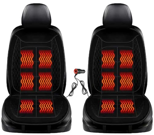 Möge Auto Sitzauflagen Winter Pkw Sitzauflage Universelles Sitzkissen Sitzmatte Sitzpolster Autositz Auflage Mit Voller Rückenlehne Autositzbezüge (Black2, 2)