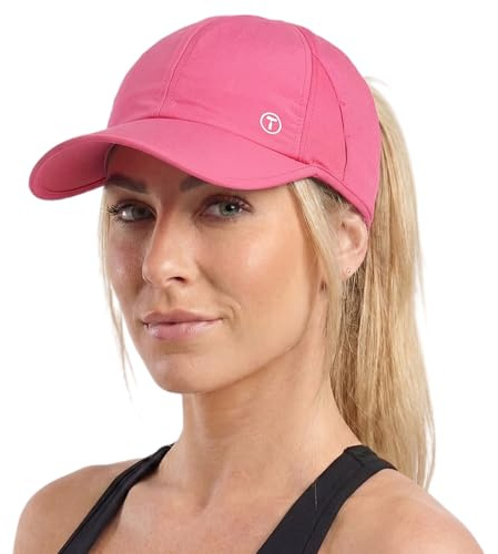 TOP-EX Damen Pferdeschwanz Baseball Cap, kühlende UPF 50 Laufkappe, leicht | kühlendes Schweißband, komfortable Zopföffnung, zuverlässiger Regenschutz, luftige Mesh-Einsätze, atmungsaktiver komfortabel