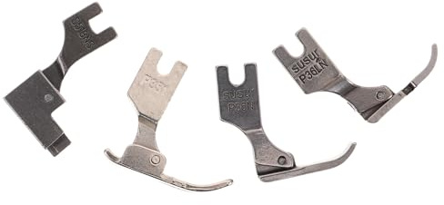 Cabilock Lot de 4 Pieds de Machine à Coudre Industrielle P351, S518ns, P36n, P36ln pour Ourlet Invisible et Pliage de Bords, Accessoires Robustes pour Couture Professionnelle,