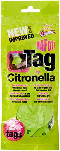 NAF Off Citronella Tag – 2 Pack – Natural Insect Repellent Tags for Horses – Long-Lasting Protection Against Flies & Midges – Ideal for Use on Headcollars or Manes