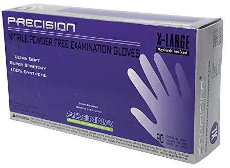 Adenna Precision 4 mil Nitrile Powder Free Exam Gloves (Violet, X-Large) Box of 90