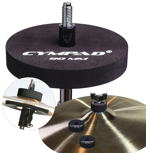 Cympad Moderator – Set of 2 cushions of 90 mm for cymbals – Reduces sustain and overtones – Foam washers for sound control in the studio, rehearsals, and live performances