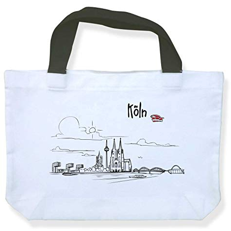 Einkaufstasche Skyline Köln - als Geschenk für Kölner & Fans der Domstadt oder als Kölle Souvenir - die stadtmeister