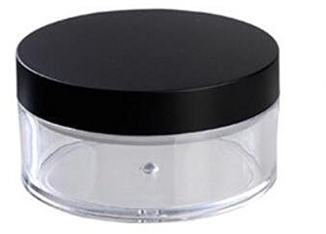 Teenseryysr Lot de 2 50 g 50 ml vides en plastique étui Poudre Puff visage Poudre Fard à Joues Maquillage contenants Bocaux avec couvercles à