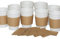 We Can Source It - 100 x Paper Coffee Cup Sleeve Brown Small (8oz) Board Sleeves/Hot Cup Jackets/Coffee Clutches