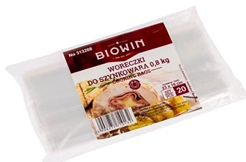 BIOWIN Einlagebeutel Folienbeutel für Schinkenkocher 0,8 kg 20 szt. 23 x 16cm