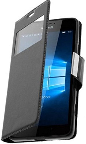 iPOMCASE - Case Cover -With Display Window - For Microsoft Nokia Lumia 640 XL / 640 XL LTE / Lumia 640XL – Unbreakable Silicone Inner Edge - Not Compatible with Lumia 640