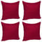 WOLTU® 4X Kissenbezug Kissenhülle 100% Baumwolle mit Reissverschluss, 4er Set Sofakissen Dekokissen Kopfkissen Hülle Bezüge Bezug, 35x35 cm, Bordeaux