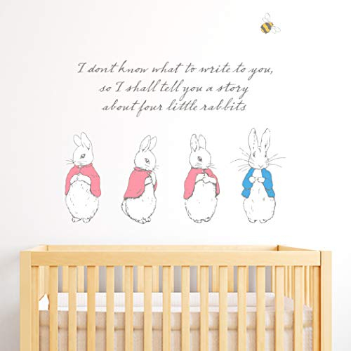 Official Peter Rabbit I Shall Tell You A Story Wall Sticker Mural PB020 (60cm Width x 55cm Height)