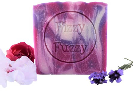 Rose Geranium Handmade Soap with Shea Butter. By Fizzy Fuzzy.