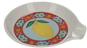 KitchenCraft World of Flavours Spoon Rest with Italian Style Design, Ceramic, Multi Colour, 12.5 x 11.5 cm