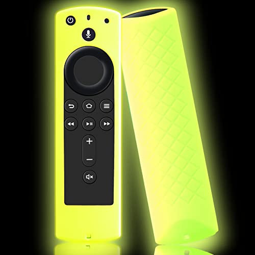 Cover per telecomando Alexa Voice per Fire TV Stick 4K, Fire TV Stick (2a generazione), Fire TV (3a generazione), custodia protettiva in silicone antiurto Chartreuse