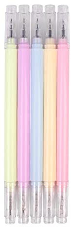 5 Stück Papierschneider Stift, Cartoon-Muster Student Allzweckmesser Stift, Präzisions Einziehbares Kreatives Papierschneider Messer Zum Schneiden Von Papier, Papierschneider Für Decoupage, Karton, F