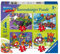Ravensburger 3053 Super Zings SuperZings/SuperThings Dinosaur,Unicorn für Kinder 3+ Jahre, 4 Puzzles in Einer Box, No Color, 12-16-20-24 piezas
