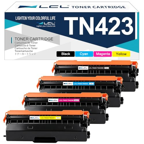LCL Kompatibel für Tonerkartusche TN-421 TN-423 TN423 TN423BK TN423C TN423M TN423Y (1 Schwarz 1 Cyan 1 Magenta 1 Gelb) Ersatz für Brother HL-L8260CDW HL-L8360CDW DCP-L8410CDW MFC-L8610CDW MFC-L8690CDW