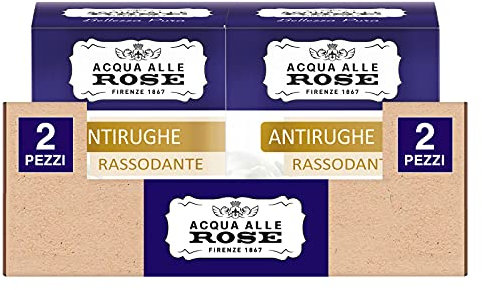 2x Acqua alle Rose Crema Viso Antirughe Rassodante con Olio di Argan ed Estratto di Rosa per Pelli Mature - 2 Confezioni da 50ml ognuna