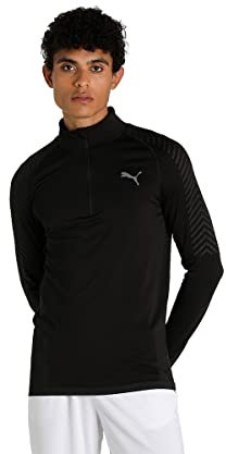 PUMA Mens FORMKNIT SEAMLESS Half-Zip Training Top - Puma Black - S