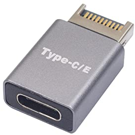 Duttek Adaptador de Panel Frontal USB C, de Adaptador de 10 Gbps Tipo E a USB C,Adaptador Interno de Placa Base Hembra Tipo E de Alta Velocidad Tipo E Macho a USB3.1 Tipo C para computadora