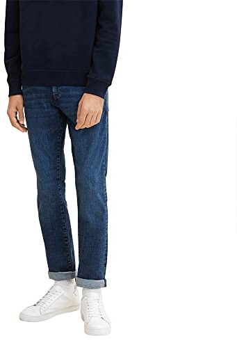 TOM TAILOR Herren 1032793 Josh Regular Slim Jeans Mit Freefit®-Stretch, 10119 - Used Mid Stone Blue Denim, 32W / 32L EU
