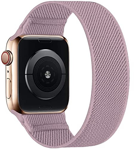 ENJINER Cinturino elastico intrecciato Solo Loop compatibile con Apple Watch Band 38 mm, 40 mm, 42 mm, 44 mm, elastico sportivo da donna senza chiusure o fibbie, compatibile con iWatch Series 6/SE/5/4