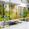 danario Panel Protector de Pared Cocina – Vinilo Adhesivo Antisalpicaduras – Fácil de instalar y limpiar - 0,8 mm - Óptica de vidrio - Sollozos del bosque - 60cm x 280cm