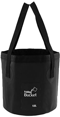 Easnea Bassine de lavabo portable pliable 12 L 20 L pour camping, pêche, bateau – Noir, 12 L