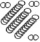 Butyeak Metall D Ringe, Halbrunder D-Ring, Metall-D-Ring, 30 Stück 25mm D Ringe Schnalle, D-Ring, Halbringe Schwarz, für Rucksack Gürtelschnallen Taschen Gürtel Handtaschen Bastelzubehör, Karabiner