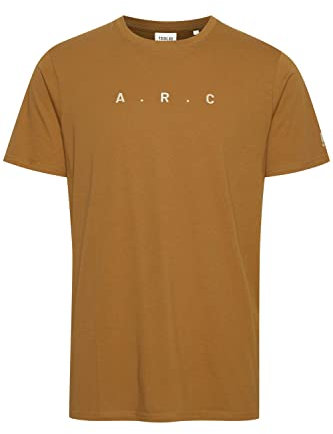 !Solid SDDain Herren T-Shirt Kurzarm Shirt mit Frontprint Rundhals-Ausschnitt Regular Fit, Größe:XL, Farbe:Cinnamon (180933)