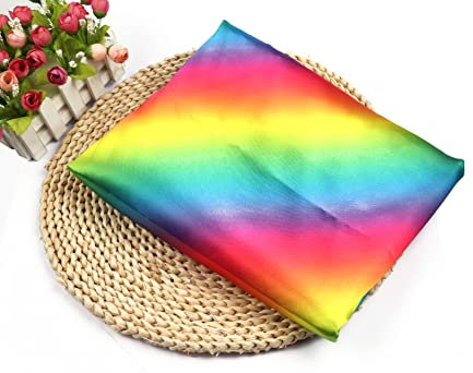 YYCRAFT Charmeuse Braut-Satin-Stoff von The Yard, 157 cm breit (Regenbogen, 2 Meter)