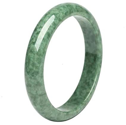 nanshoudeyi Natürliches Jade-Armband, heilende Energie, Handschneiden, grün, für Frauen, Jade-Armreifen, Stein