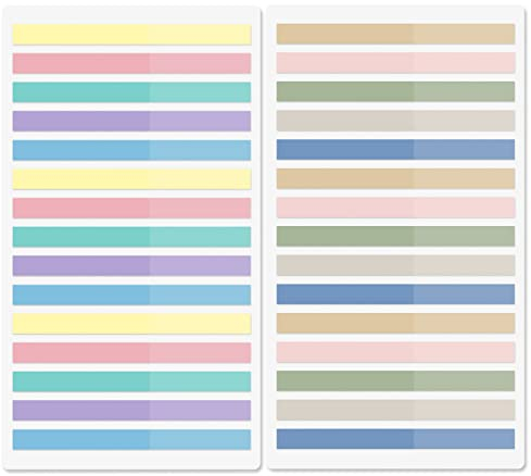 600 Stück Kleine Textmarkerstreifen,Haftstreifen,Sticky Notes Pastell,Haftmarker,Klebestreifen Bunt Highlighter Strips Lange Seitenmarker Transparente Index Tabs Mini Seiten Tabs Haftnotizen